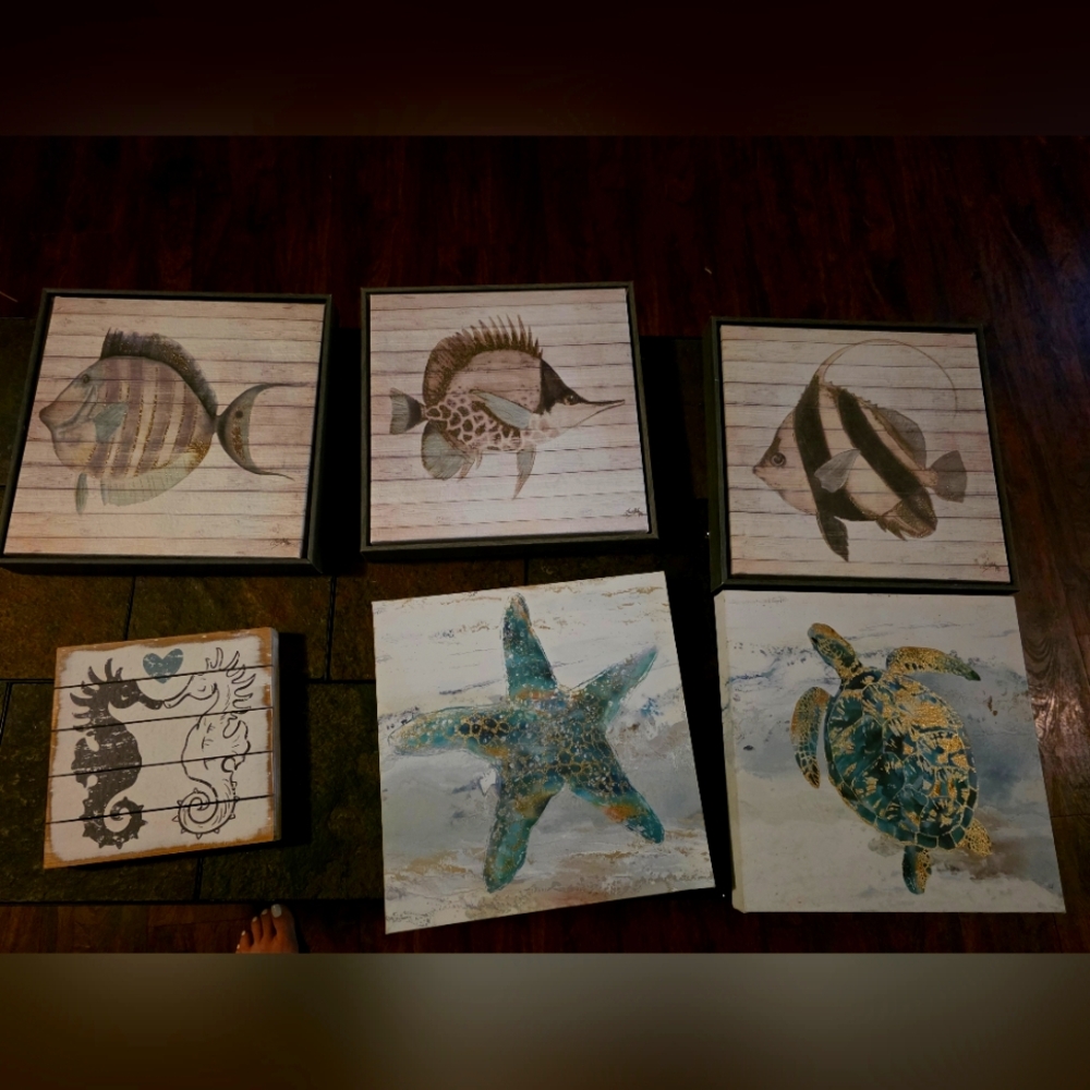 Kirkland's Wall Art Backing. Coastal Wall Art. Great Condition!